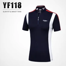 PGM весенне-летняя одежда для гольфа Женская дышащая быстросохнущая Футболка с воротником на молнии и короткими рукавами Спортивная одежда для гольфа