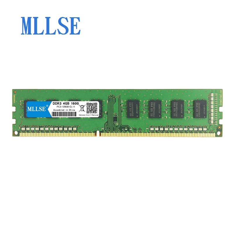 Mllse PC DIMM Ram DDR3 4GB 1600mhz 1 5 V память для настольного компьютера PC3 12800S 240pin без