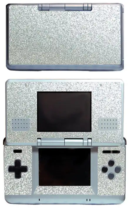 Etiqueta De Proteccion Para Nintendo Ds Nds De Plata Brillante Con Purpurina Original Fat Adhesivos Aliexpress