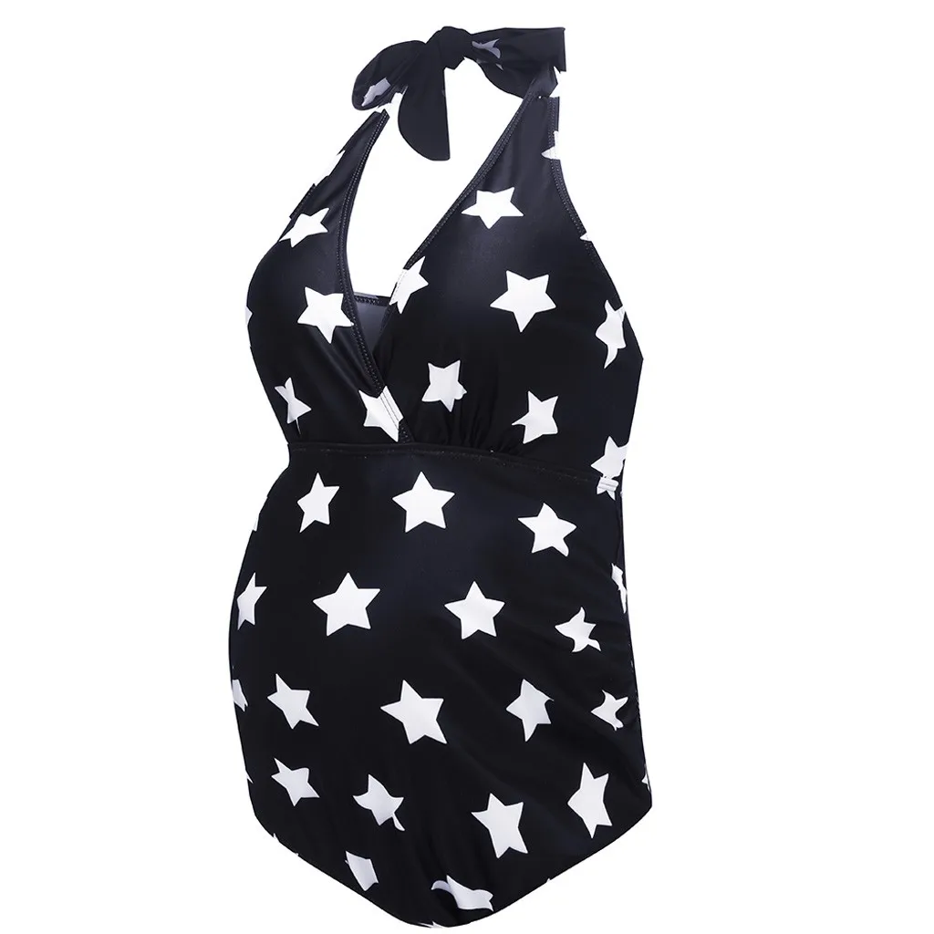 

Swimwear women one piece Women Sexys One-Piece Start Print Bikini Pregnant Woman Swimwear Beachwear bathing suit pregnancy