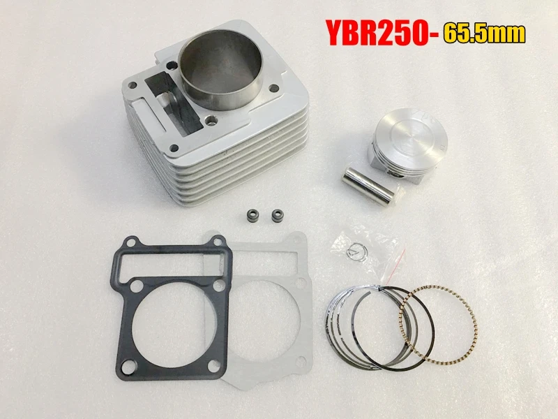 

free shipping Motorcycle Cylinder Kit 57.4mm 65.5mm Big Bore For Yamaha YBR125 YBR 125 XTZ125 YB125Z YBR XTZ Modified Engine