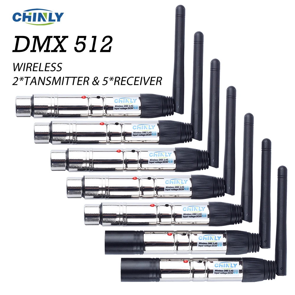 

Приемник или передатчик беспроводной системы DMX512, 2,4 ГГц, для светодиодные лампы для световых сценических эффектов светодиодов, управление 300 м