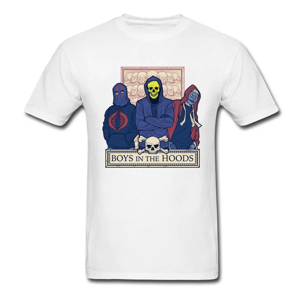 Printed boyz in the hoodz 8754 Short Sleeve NEW YEAR DAY Tops Shirt Graphic Round Collar Pure Cotton Sweatshirts Mens T-shirts boyz in the hoodz 8754 white