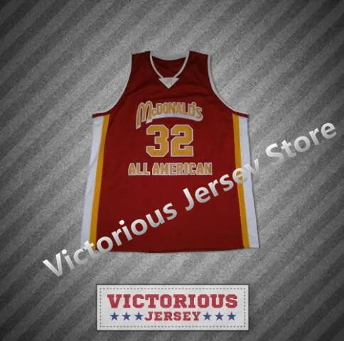 

Minanser Lebron James McDo All American Basketball Jersey Red Men