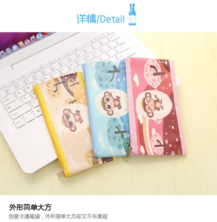 

Lovely monkey Pencil Case Oxford Zipper Pencil Bag Stationery Storage Organizer Case For Kids Gift School Supplies