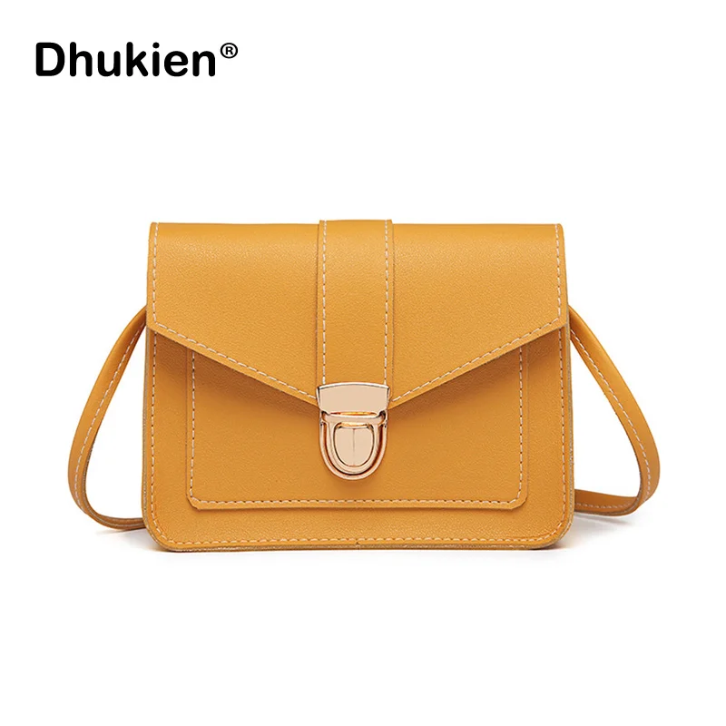  Fashion Small Crossbody Bags for Women 2019 Mini PU Leather Shoulder Messenger Bag for Girl Yellow  - 32935125953