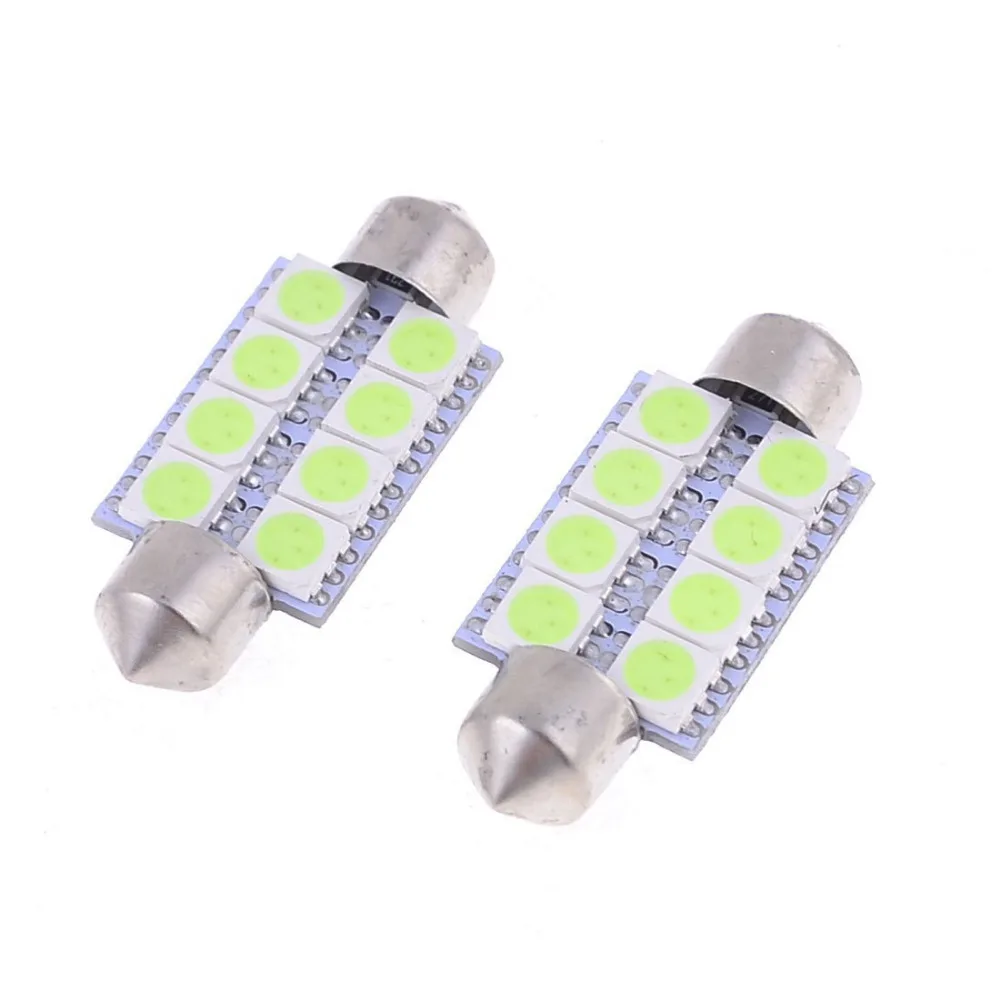 2 предмета Car 6423 DE3425 8 LED 5050 SMD Ice Blue Гирлянда 39 мм и автомобиль гирлянда | Автомобили