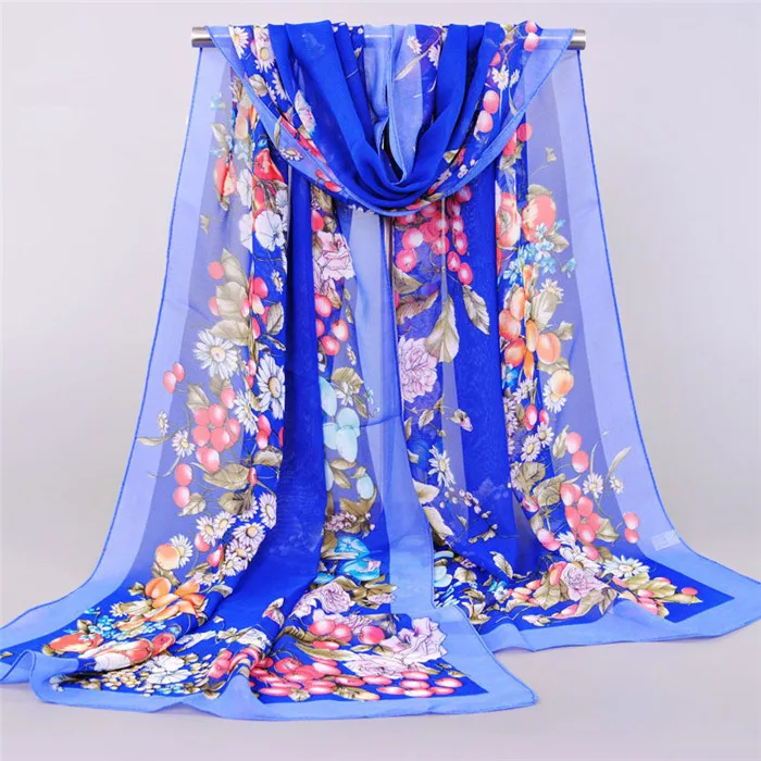 Новая мода женщин Baeach длинный шарф весна лето шелк шифон Bufanda хиджаб обёрточная бумага пончо и накидки фуляр Femme - Цвет: 5