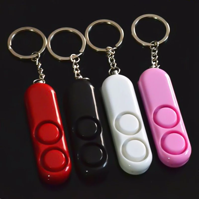 

1 Pcs Plastic Personal Alarm Two Speakers Mini Personal Security Alarm System Keychain 130 Decibels Personal Alarm