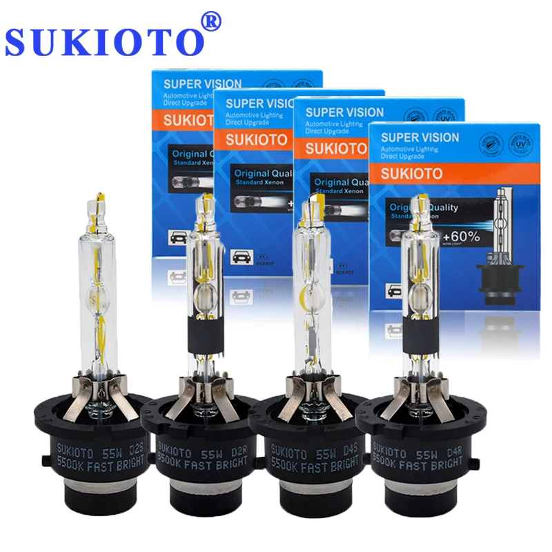 SUKIOTO OEM оригинальная ксеноновая лампа 55 W D2R D2S 5500 K D4S D4R ксеноновых фар, Высокопрочная конструкция фар лампа D2 D4 fortuner Venza PRIUS проектор