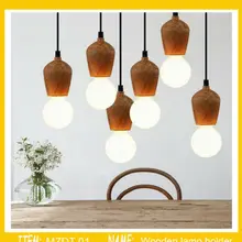 E27 люстра светильник подвесная линия потолочный винтажный подвесной светильник держатель E27 E26 лампа гнездо дерево украшение для помещений