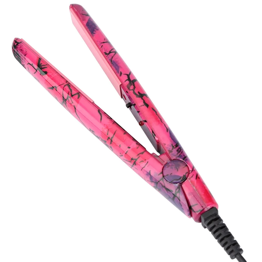 FISO Mini Portable Dual use Ceramic Hair Curler Straighter Iron Device