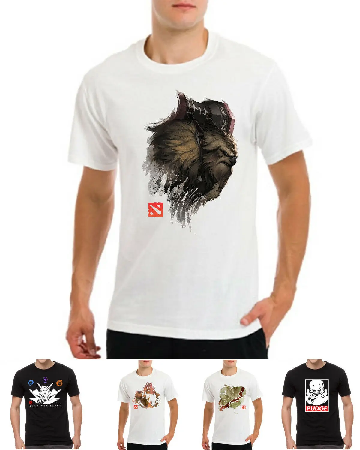  Dota 2 defence of the ancience heroes Invoker Sniper Pudge Eartshaker t-shirt2019 fashionable Brand