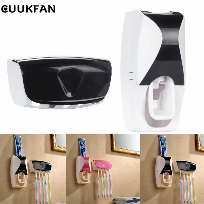 AutomaticToothpasteDispenserToothPasteSqueezerToothbrushHolder