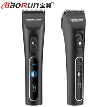 

Black Professional Electric Hair Trimmer Rechargeable Hair Clipper Haircut Beard Trimmer Razor for Adult Men 110-240V