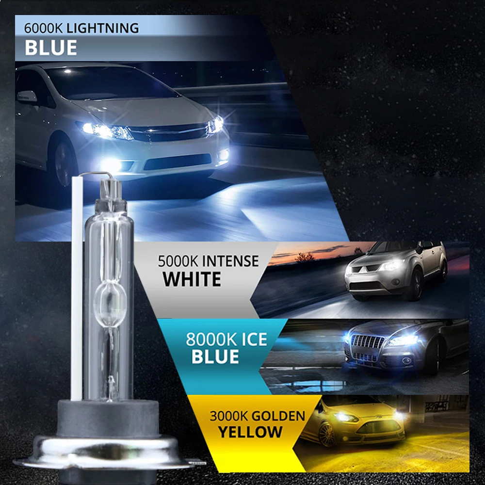 Из 2 предметов 12V D1S D2S D3S D4S Ксеноновые 35 Вт HID лампы для автомобильных фар 4300 K, 5000 K, 6000 K, 8000 K, 10000K