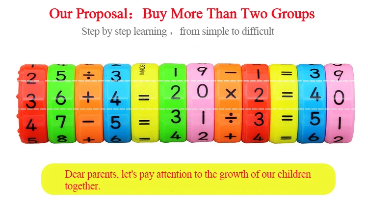 6 шт. магнитные Монтессори дети дошкольного образования пластиковые игрушки для детей математические цифры DIY головоломки для сборки мальчиков и девочек