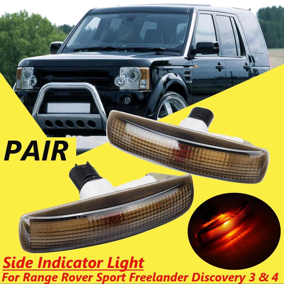 

Car Side Fender Marker Turn Signal Indicator Light Lamp For Land Rover Range Rover Sport Discovery 3 4 Freelander 2 LR007954