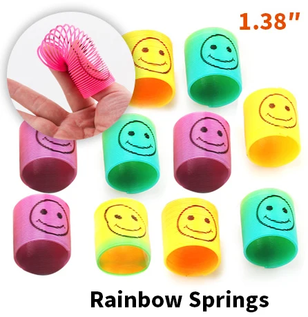 

30PCS Rainbow springs for party favors for school reward for pinata fillers for festive party supplies assorted for classroom