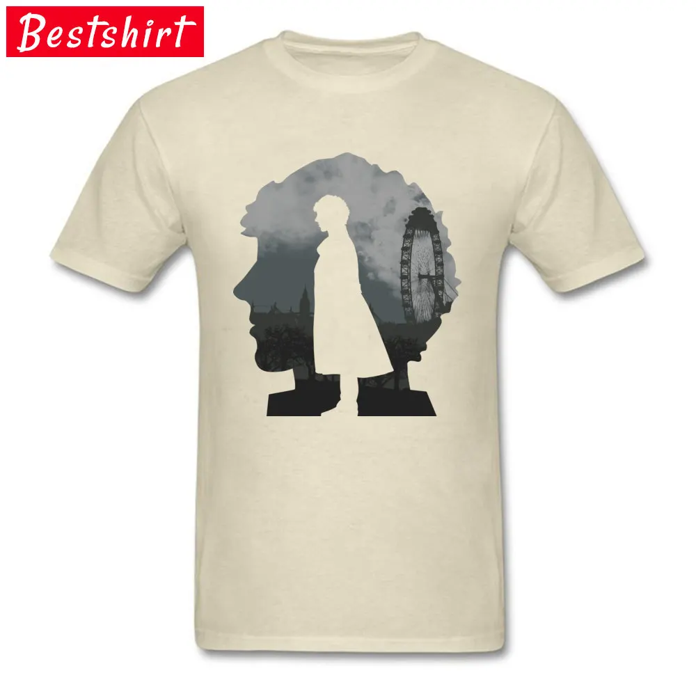 Sherlocks world T-Shirt Classic Short Sleeve Summer 100% Cotton Fabric O Neck Man Tees Personalized Top T-shirts Mother Day Sherlocks world beige