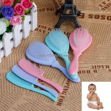 2Pcs/Set Safety Soft Baby Hair Brush Infant Comb Grooming Shower Design Pack Kit