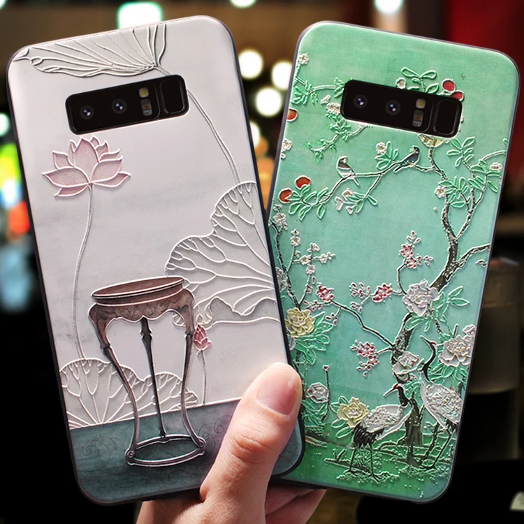 3D рельефный чехол из ТПУ для Samsung Galaxy S6 S7 край S8 S9 плюс A50 A40 A70 A30 A9 A8 A6 A7 2018 A750 A5 A3 2017