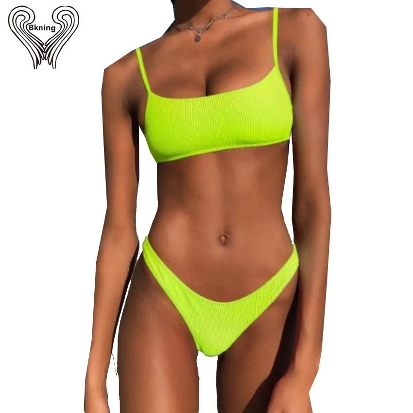 string jaune fluo femme