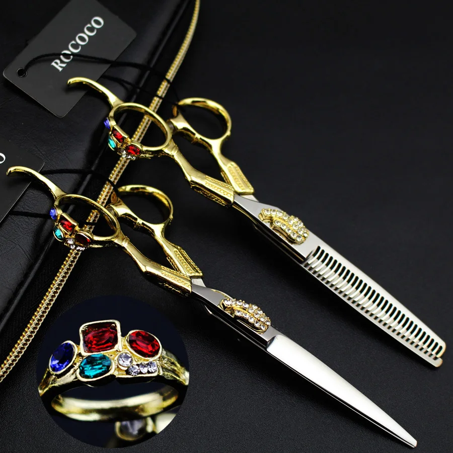 

New arrivel Professional hairdressing scissors set hair cutting scissors barber shears thinning for hairdresser