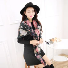 2016 Floral scarf women winter Pashmina new worsted cashmere luxury brand blanket oversized wrap shawl tartan