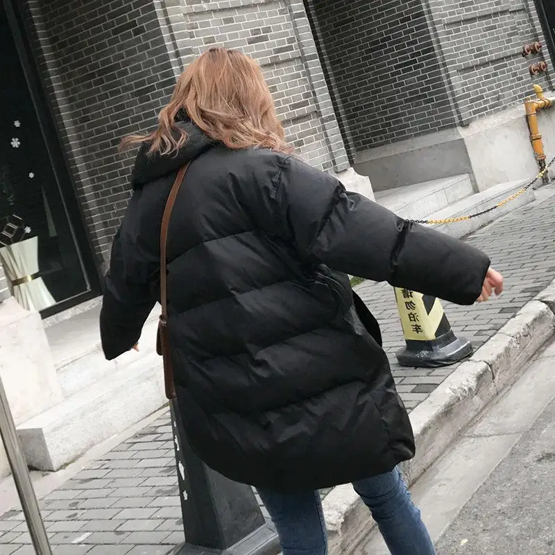 Winter Jacket Women Coats Parkas Thicken Down Cotton Padded Jacket Coat Outerwear Oversized Long Sleeve Ladies Coat Parka Q641