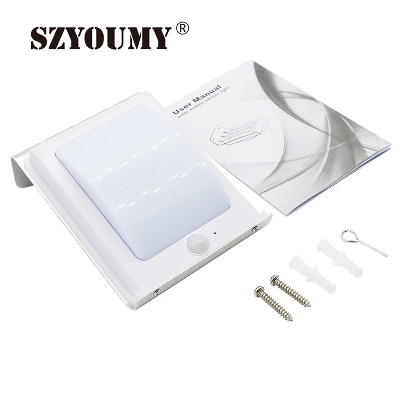 

SZYOUMY 16 LED Solar Outdoor Light Panel Powered Motion Sensor Energy Saving Wall Lamp Solar Security Lights for Outdoor Garden