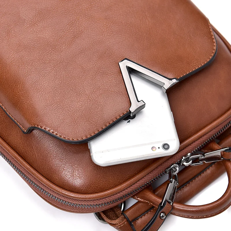  New Vintage Women Backpack High Quality Leather Brand Female Shoulder Bag Lady Multifunction Backpa - 32950646021