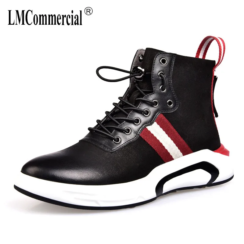 

Men's shoes winter 2018 new Korean version new autumn winter British retro men shoes all-match cowhide cashmere boots men