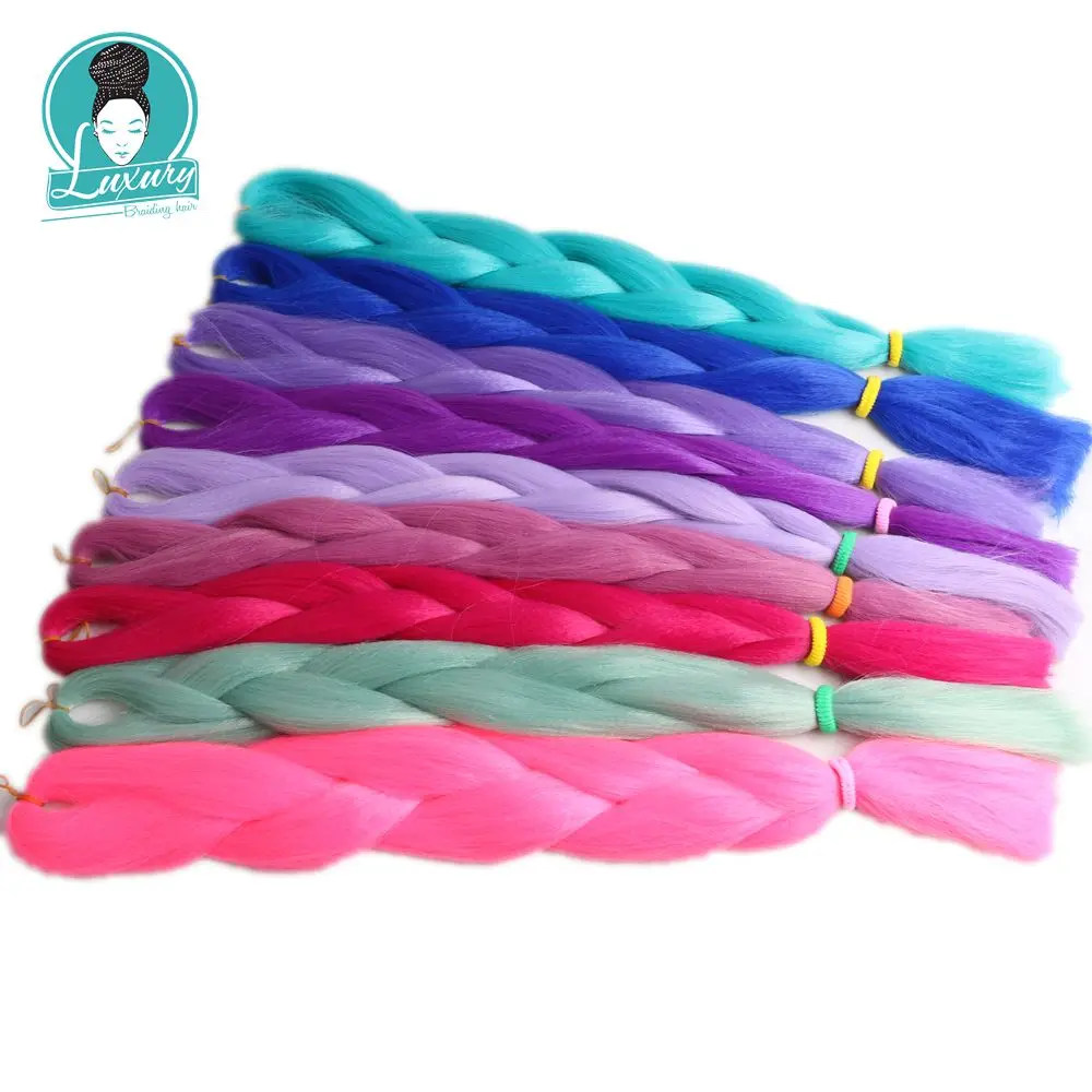Luxury 1 Pack 24 60 Cm Dilipat 80 Gram Angkatan Laut Neon Hijau Zaitun Lavender Ungu Vintage Merah Muda Sintetis Jumbo Mengepang Rambut Jumbo Kepang Aliexpress