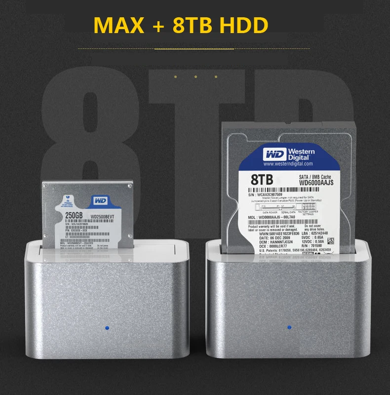 Goldendik TYPE C TO TYPE C HDD Enclosure USB 3.0 2.5 INCH TO 3.5 INCH max Support 8TB HDD adapter