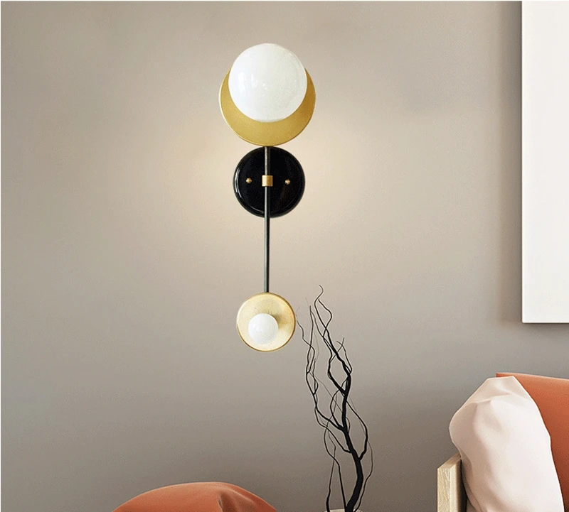 Nordic Post Modern art Wall Lamp Study Bedroom Bedside Lamp Creative Design Corridor Hotel Living Room Decorative Wall Light (3)