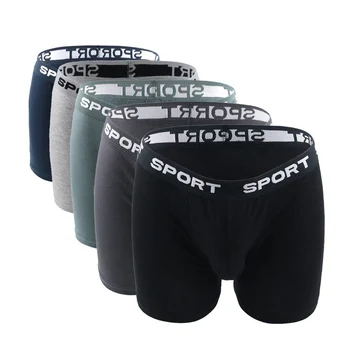 

4 Pack Men Boxer Shorts Underwear Cotton Underpants Male Underwear Big Size Panties Elastic Waistband Design Men Short Boxers