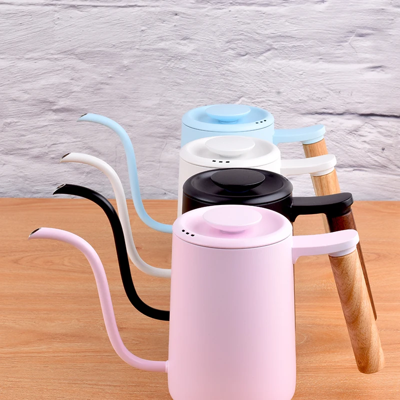 Timemore Fish Youth coffee drip pot Teflon coating long mouth spout teapot water jug stainless steel coffee kettle700ml