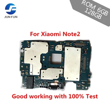 

JUN FUN 6GB+128GB Unlocked Electronic Panel Board Mainboard Motherboard Unlocked With Chips Circuits Flex Cable For Xiaomi Note2
