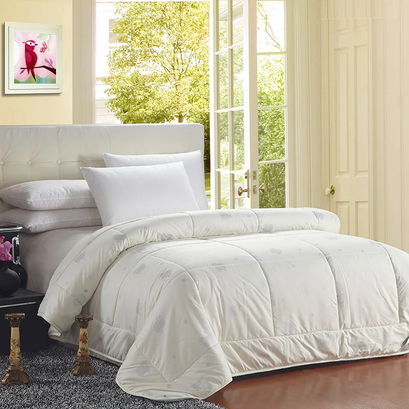 200x230cm King Size Comforter Printed Squared Duvet Insert White Softer