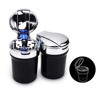 

Car Accessories Portable LED Light Car Ashtray Universal Cigarette Cylinder Holder Car Styling 5