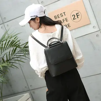 

Women Vintage Backpack Girl School Shoulder Bag Rucksack Leather Travel Crossbody Bags