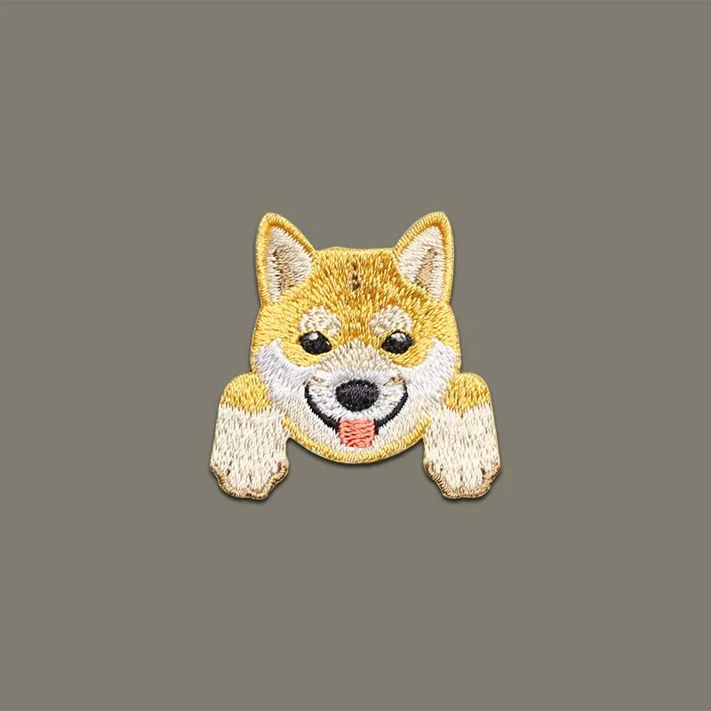 Cute Chihuahua Shiba Dog Embroidered Patch for Clothing and Accessories