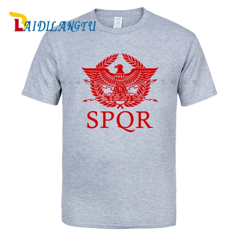 SPQR Римский гладиатор имперский золотой Орел Футболка мужская повседневная