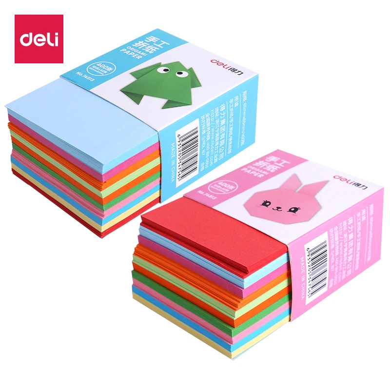 Deli Handmade Origami Paper Kids DIY Creative Colored Children's Card Square Art Supplies | Канцтовары для офиса и дома