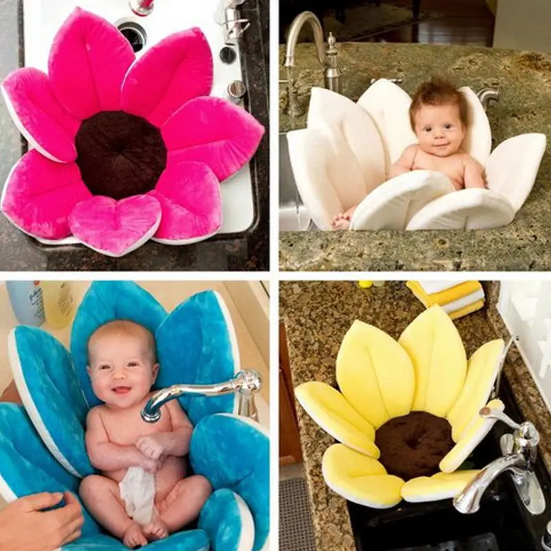 Floral Baby Bath Pillows Cute Bath Flower Bathtub for Baby Blooming