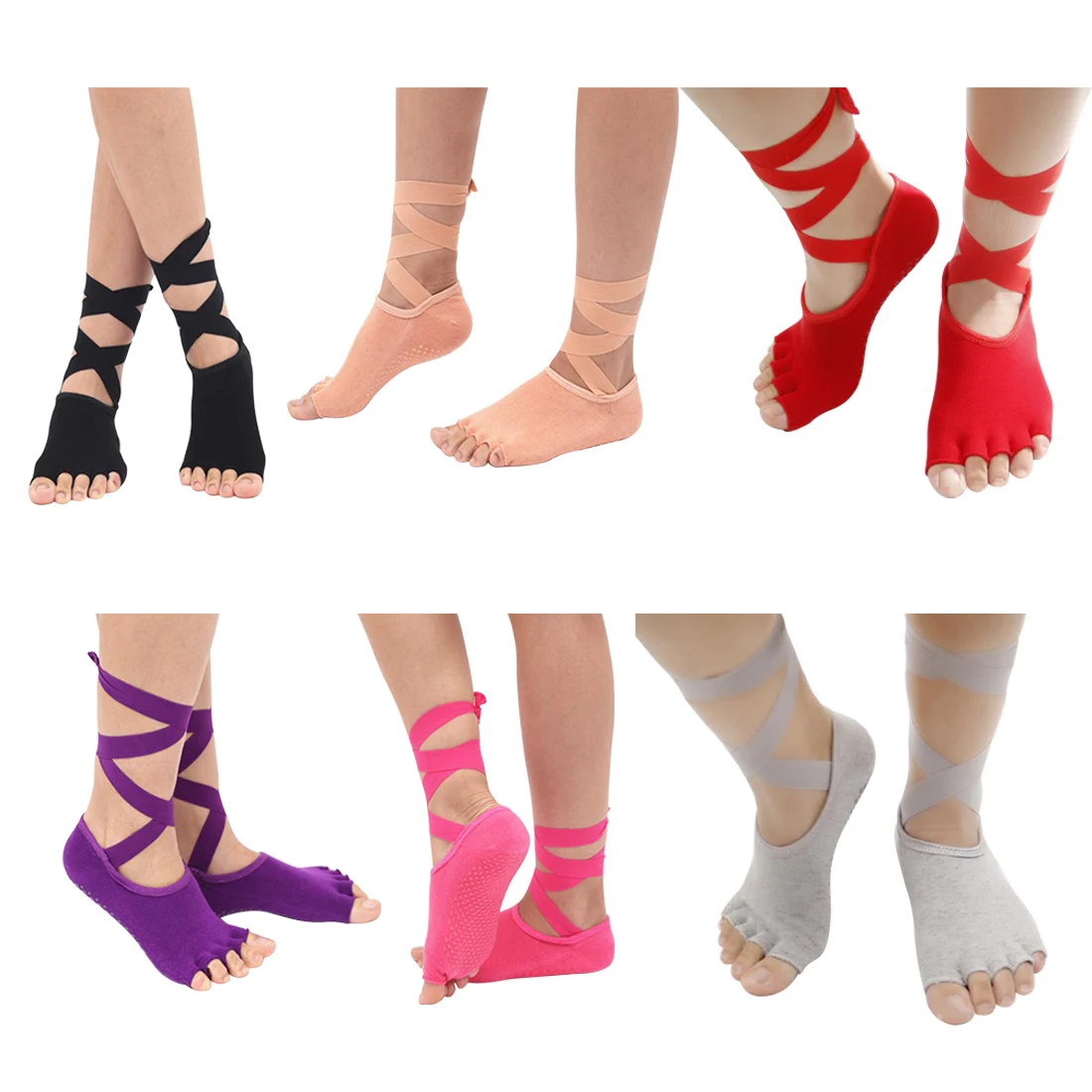 Women Yoga Socks Paired Ladies Gym Yoga Sock Dancing Anti slip Five Toe