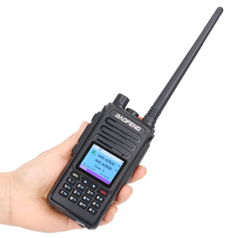 Baofeng DMR DM-1702(gps) рация VHF Двухдиапазонная 136-174 и 400-470MHz Dual Time slot Tier 1& 2 цифровое радио