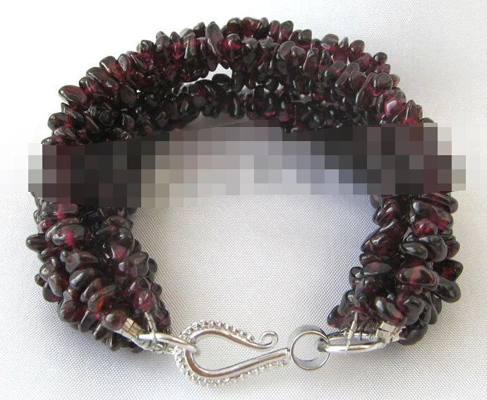 

0971 6row Genuine Natural garnet bracelet
