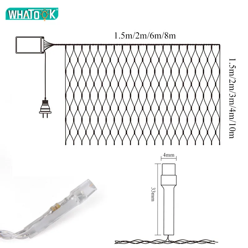 СВЕТОДИОДНАЯ Гирлянда в виде сетки 8 м x 10 220 В|fairy lights|led fairy lightsoutdoor lights |